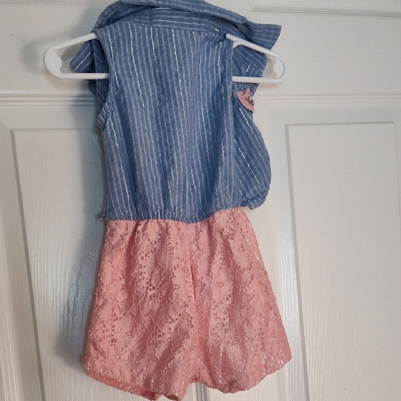 Little Lass Blue and Pink Striped Outfit - Picture 5 of 5